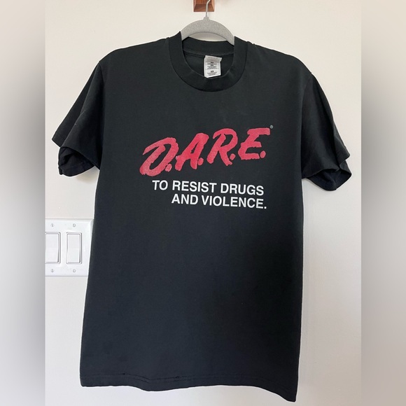 Fruit of the Loom Tops - DARE Black T-Shirt Vintage. Fruit of the Loom… BEST Adult size Med.  unisex